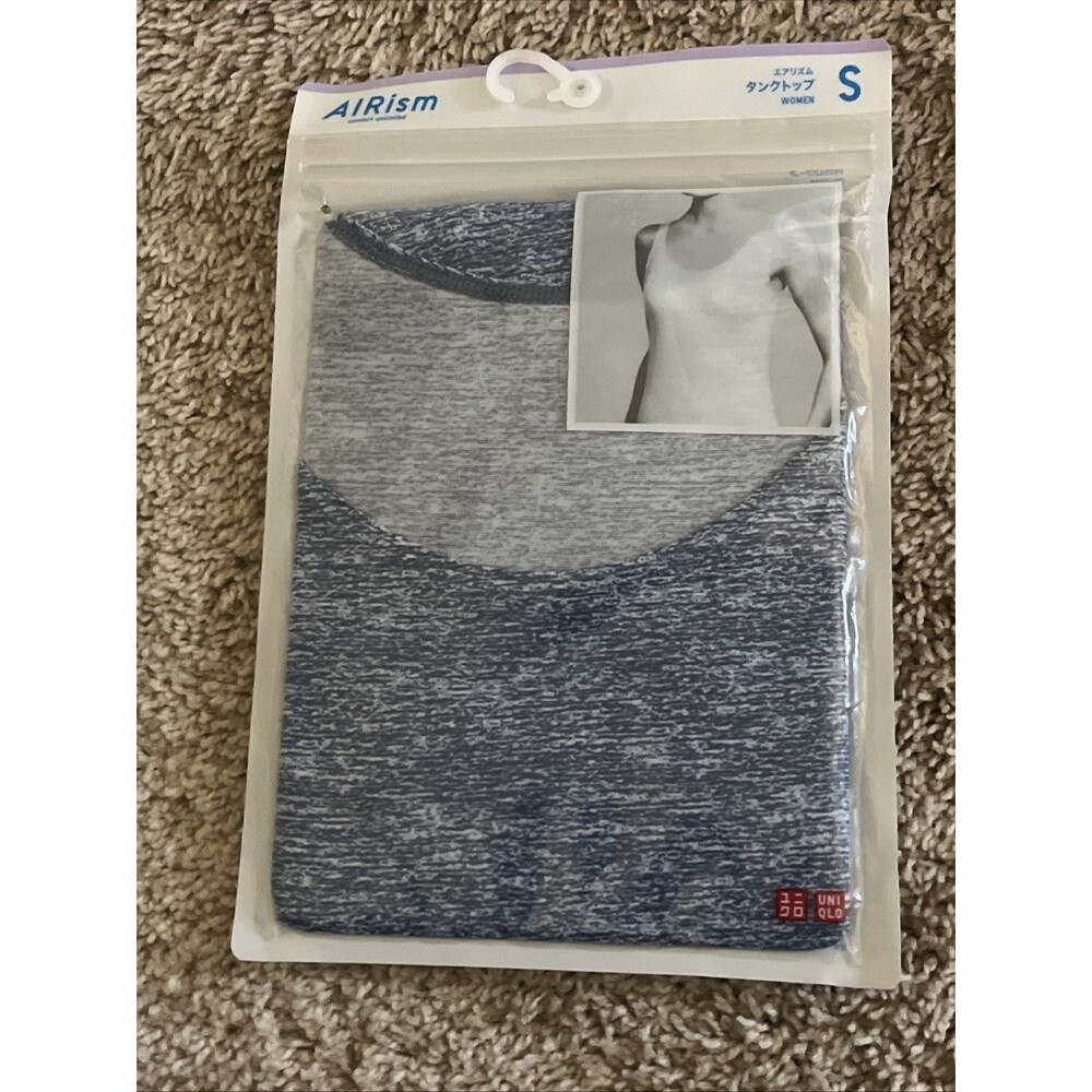 Uniqlo Airism Womens Size Small Blue Cami Tank Top Nylon Blend New NWT